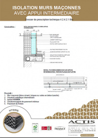 Descriptif isolation HYBRIS en murs maçonnés avec appui intermediaire