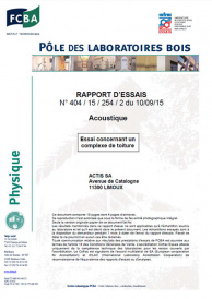 TRISO-TOITURE - Rapport FBCA