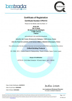 BM TRADA CERTIFICATE - Part 1 underlay for roofs